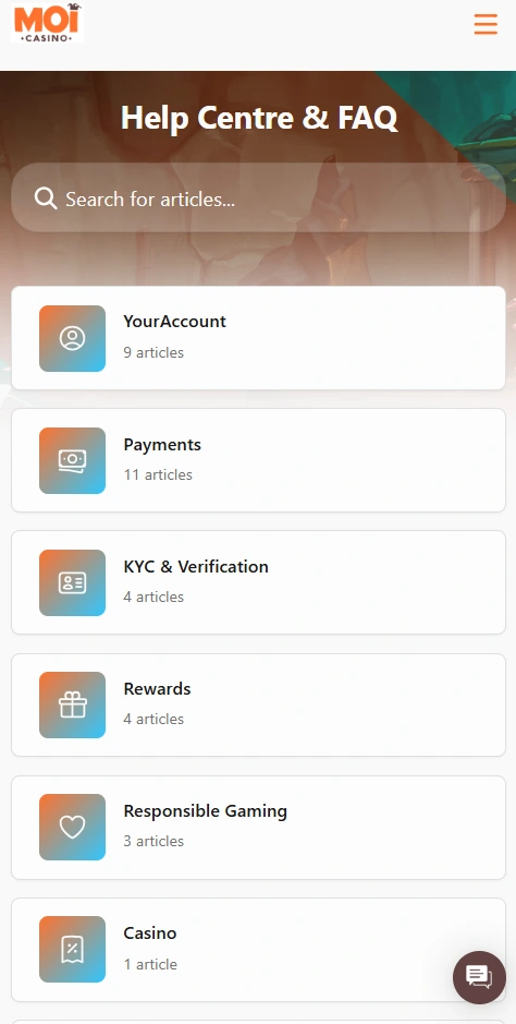 moi mobile support page