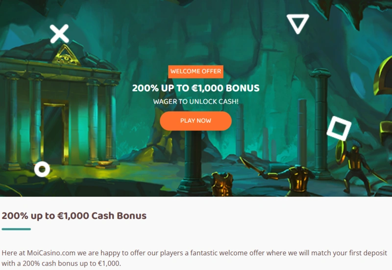 moi welcome bonus page